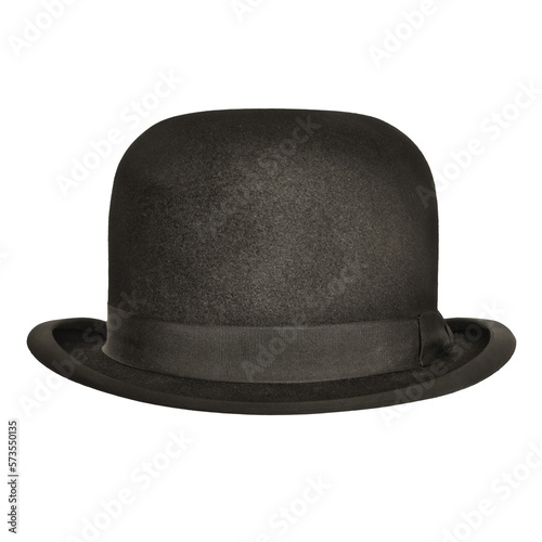 Fototapeta Vintage black bowler hat