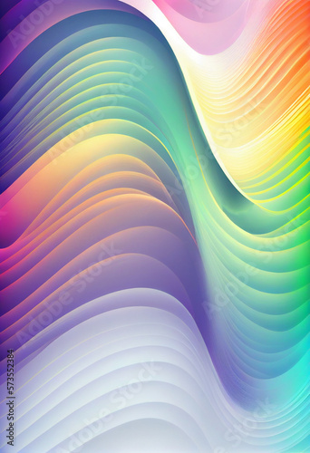 dynamic wavy line abstract background created by generative ai