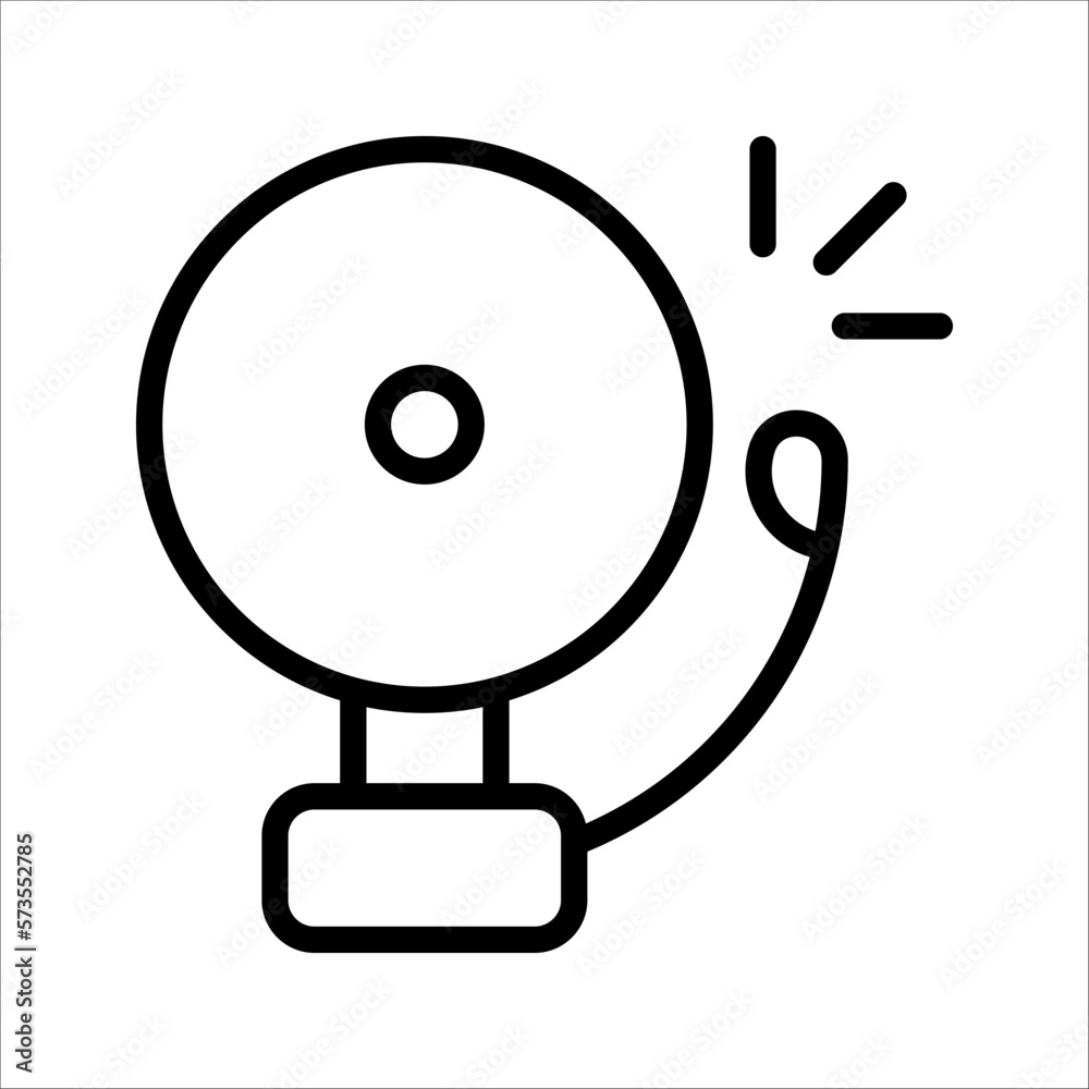 school bell icon vector. Linear style sign for mobile concept and web design. vector illustration on white background school bell icon vector. Linear style sign for mobile concept and web design. vector illustration on white background