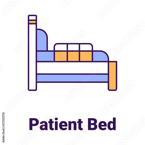 Ambulance cot Vector Icon

