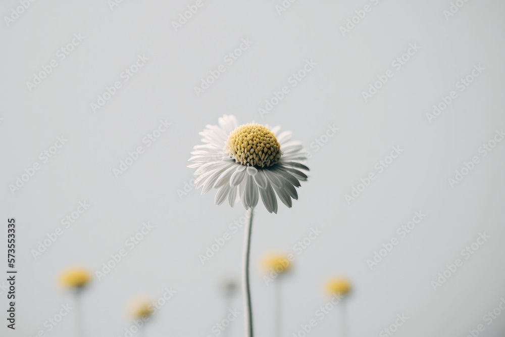 Minimalist Flower Background. Illustration AI Generative