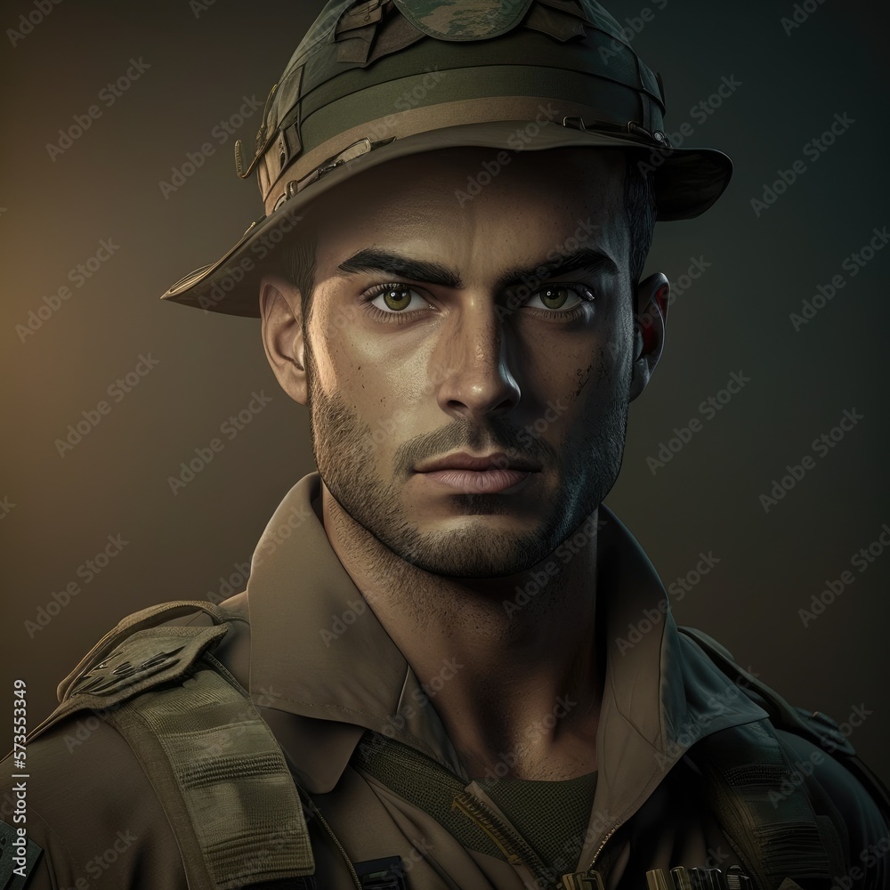 Illustration of soldiers - Created with Generative Ai Illustration of soldiers - Created with Generative Ai