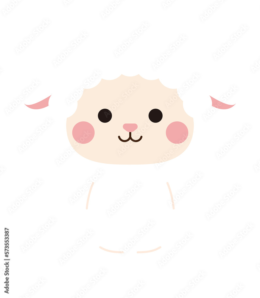 lama animal character illustration icon with a cute and smiling expression. lama animal character illustration icon with a cute and smiling expression.