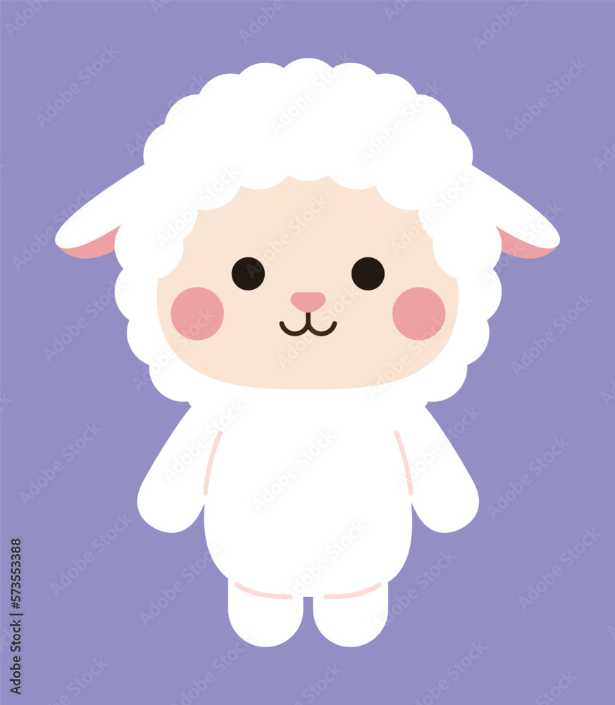 lama animal character illustration icon with a cute and smiling expression. lama animal character illustration icon with a cute and smiling expression.