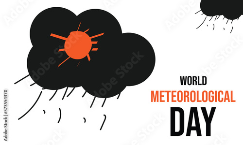 world meteorological day. for greeting card, poster, banner, template