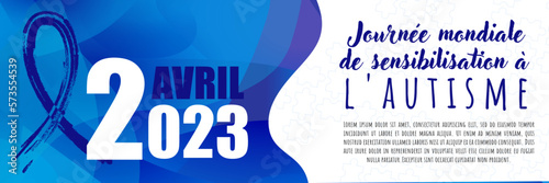 Bannière de la Journée mondiale de sensibilisation à l'autisme