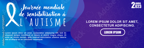Illustration vectorielle, Journée mondiale de sensibilisation à l'autisme