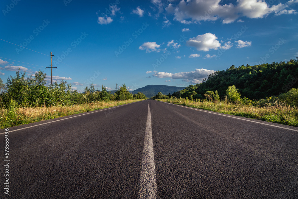 View of the empty road