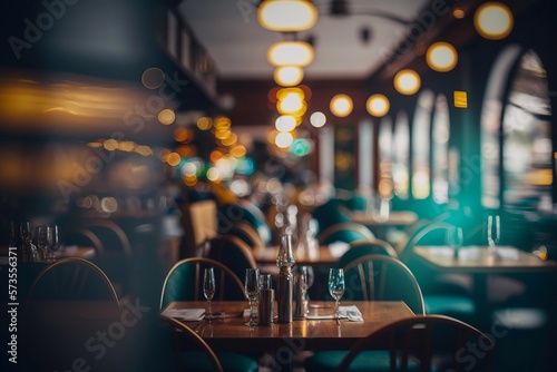 Blurred of restaurant. Generative AI