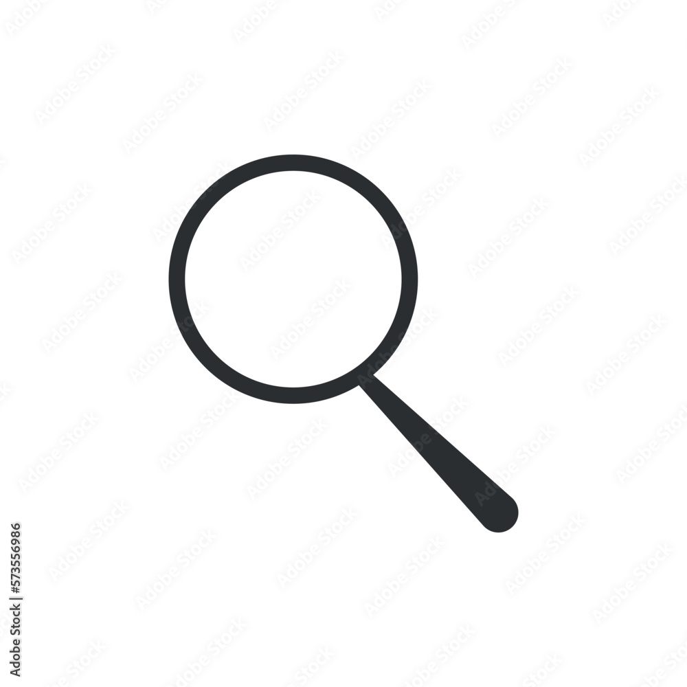 Magnifying glass vector flat icon. Magnifying glass vector flat icon.