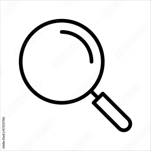 Magnifying glass or search icon, vector illustration on white background