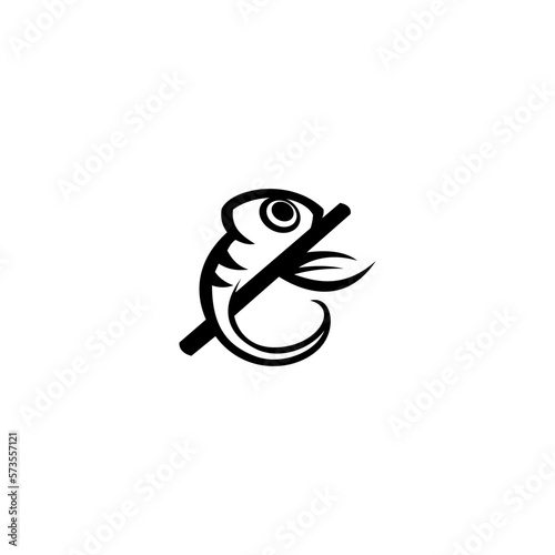 chameleon silhouette black logo concept template