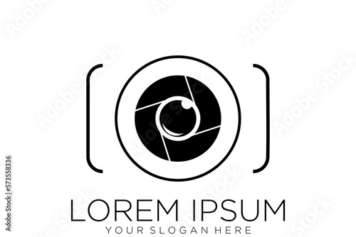 camera photography logo icon vector template