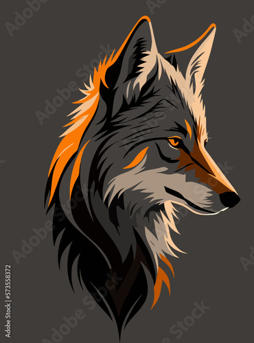 Vector illustration of a wolf