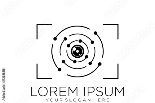 camera photography logo icon vector template