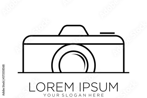 camera photography logo icon vector template