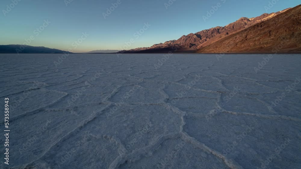 Death Valley National Park Badwater Basin Sunset Time Lapse Stock ビデオ ...