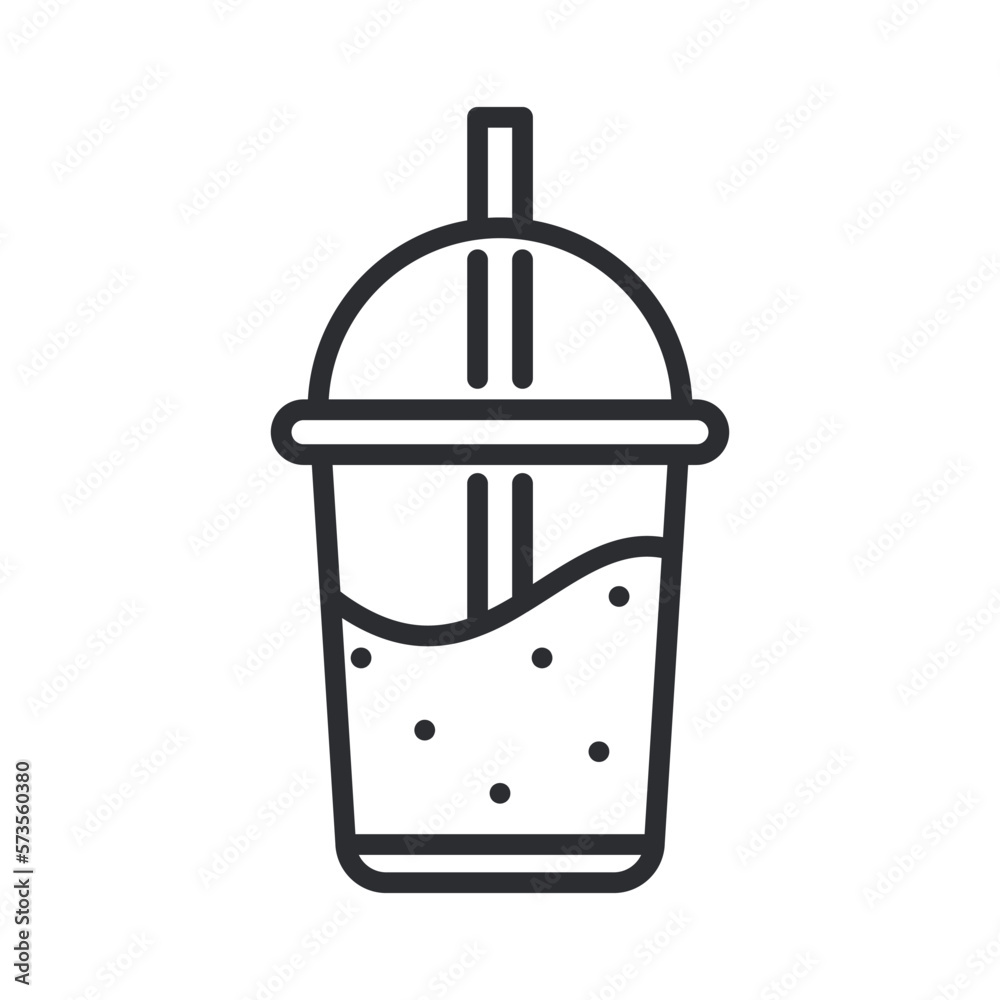 Milk Shake outline icon. Milkshake cartoon line symbol vector illustration. Milk Shake outline icon. Milkshake cartoon line symbol vector illustration.