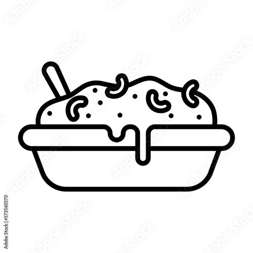 Macaroni with cheese icon line style icon. Melted cheese vector illustration.