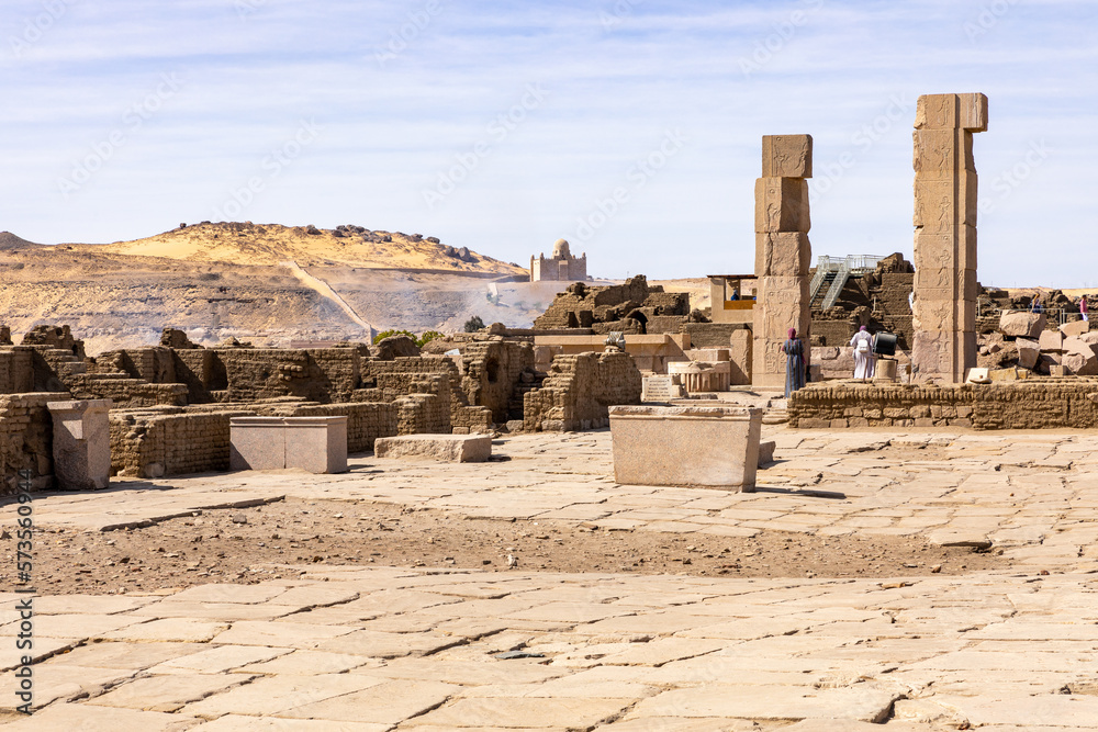 The Elephantine Island Archaeological Site, Home to an Ancient Khnum Temple. Aswan. Egypt.