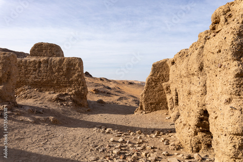 The Tombs of the Nobles on the east side of the River Nile in Aswan  Egypt.