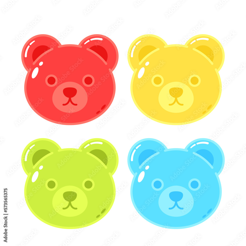 Jelly bears fruit gummy. Character Illustrator vector design. Jelly bears fruit gummy. Character Illustrator vector design.