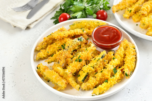 Crispy fried zucchini sticks