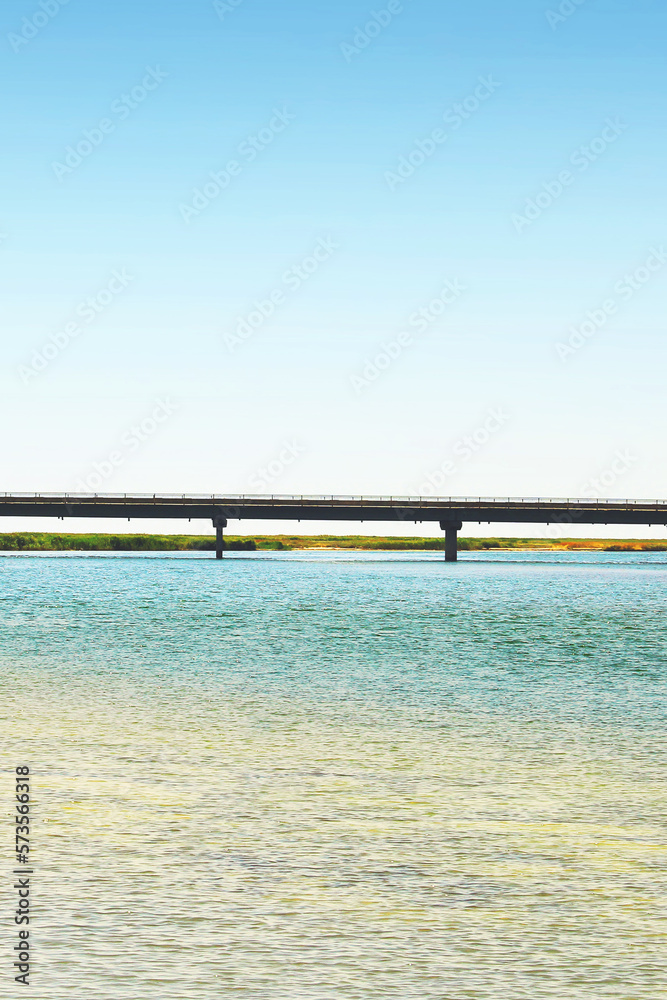 The big bridge. Bridge against the sky