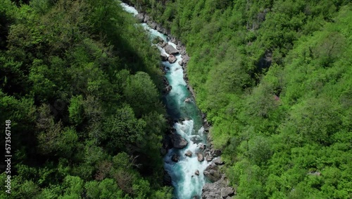 Mrtvica River Canyon. Mrtvica is One of the Most Beautiful Canyons in Montenegro. Hidden Beneath the Mountain Maganik. Kanjon Rijeke Mrtvice photo