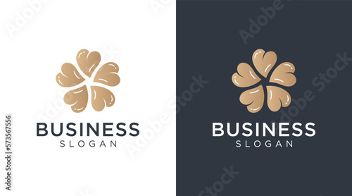 Love and heart logo illustration