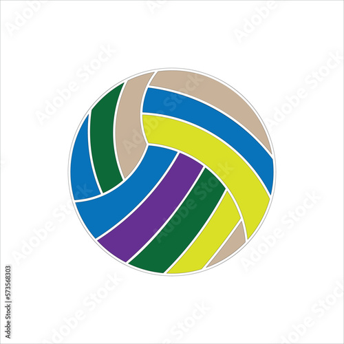 icon volley ball illustration design trendy