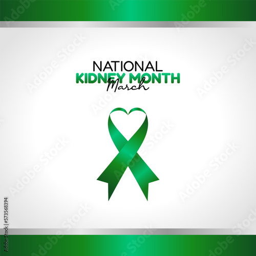 vector graphic of national kidney month good for nnational kidney month celebration. flat design. flyer design.flat illustration.