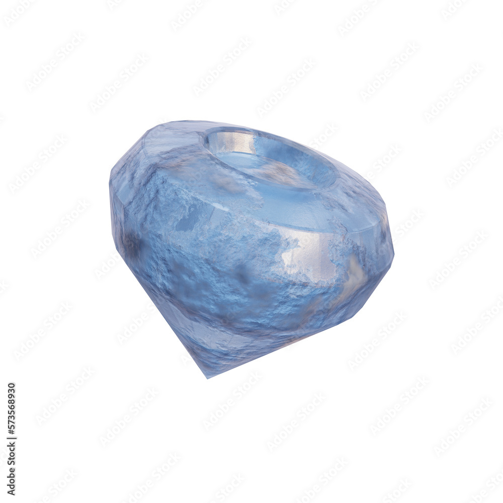 Fototapeta premium Frozen ice texture 3d diamond abstract shape