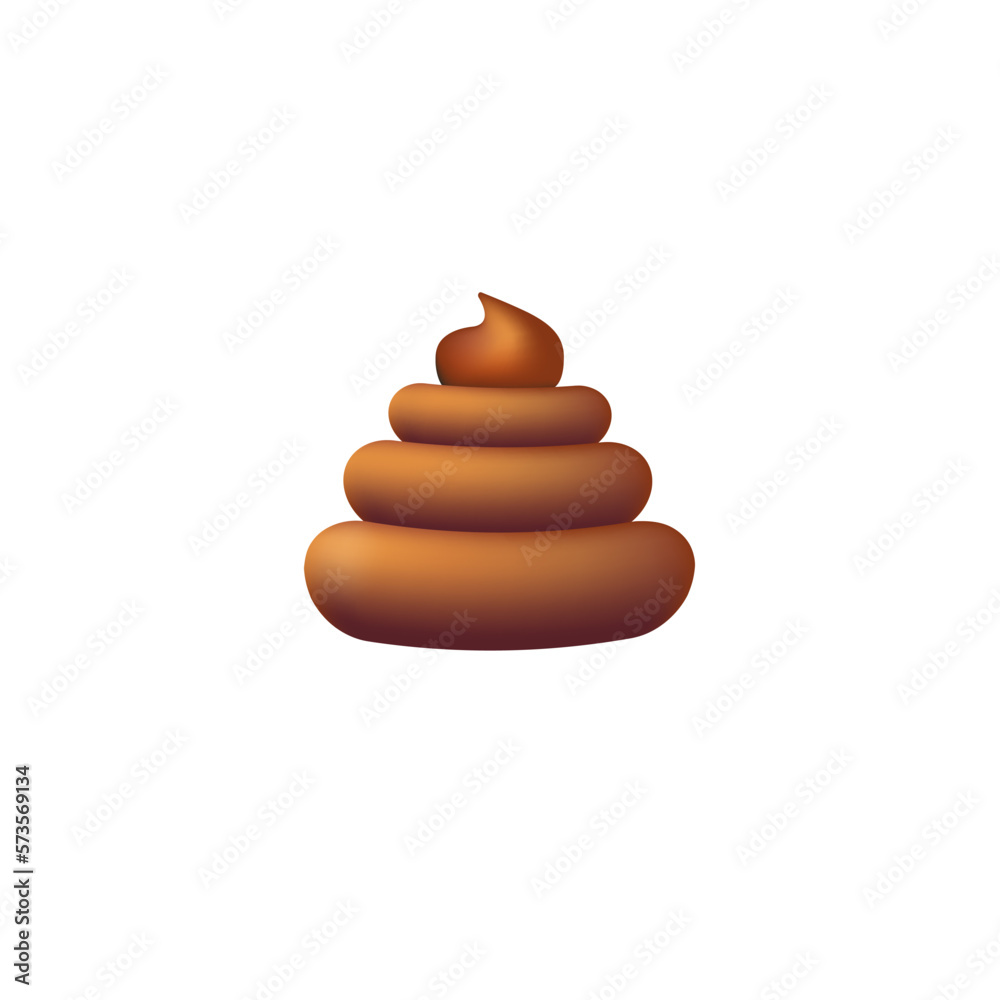 Vector chocolate sweet poop icon isolated on white background background. Cartoon funky pile of poo sticker clip art and design element for your print design Vector chocolate sweet poop icon isolated on white background background. Cartoon funky pile of poo sticker clip art and design element for your print design