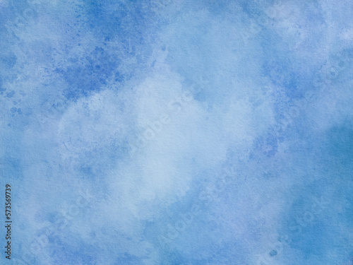 Watercolor abstract background. Watercolor blue texture.