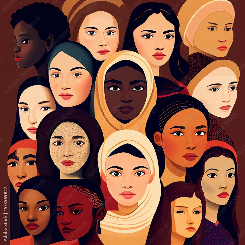 Faces of women, March International Women's Month Faces of women, March International Women's Month