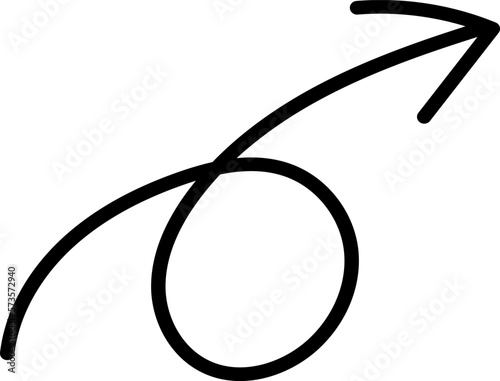 Roughly drawn hand drawn arrow / up / up