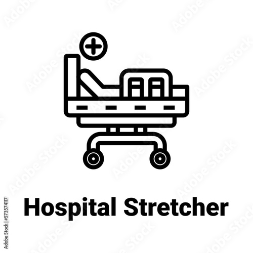 icu stretcher Vector Icon

