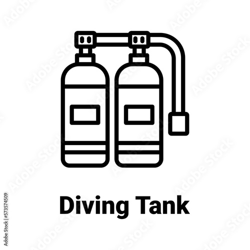 Diving tank Vector Icon

