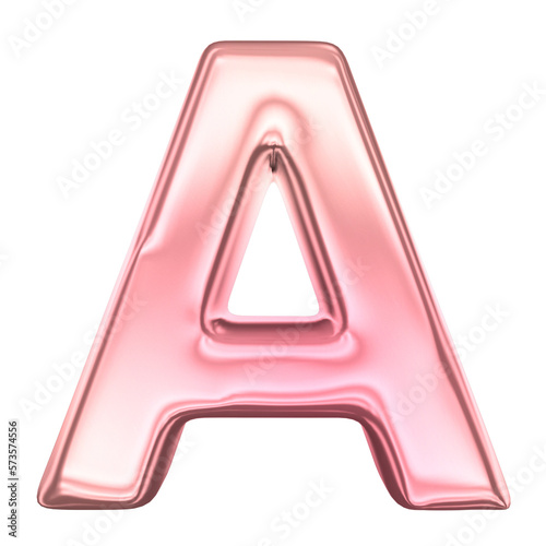 Number alphabet font For Letter 3d render