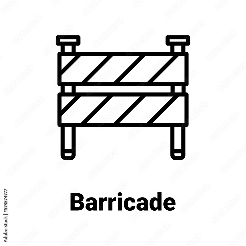 Barricade Vector Icon


