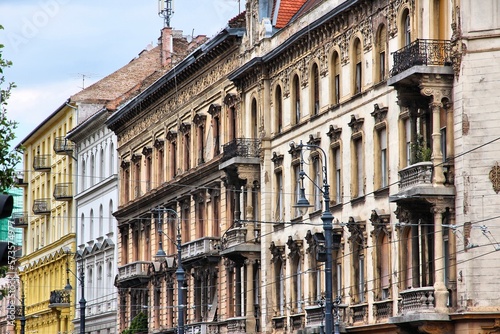 Canvas Print Belvaros architecture in Budapest city, Hungary