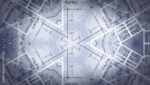 Architectural Blueprint Background Video Animation
