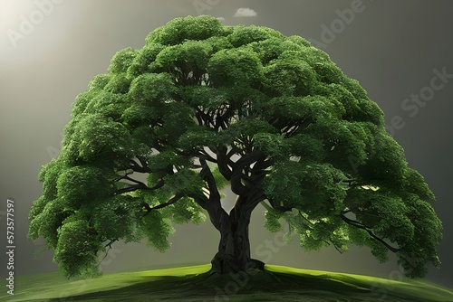 An expensive oil painting illustration of a tree