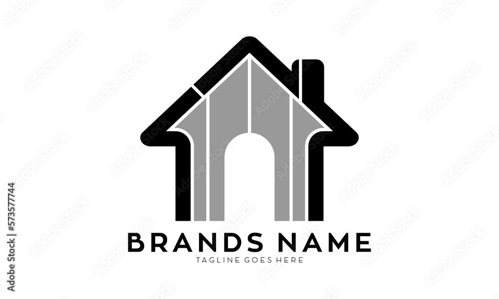 House building simple logo design