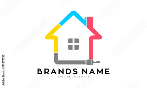 House paint fresh vector logo