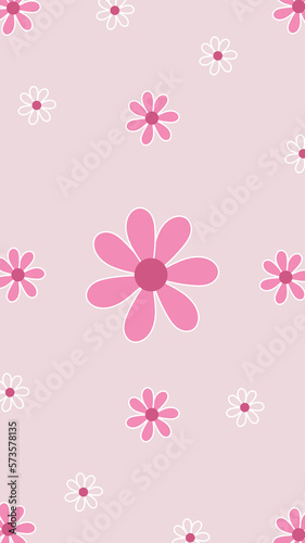 cute  blooming flower background decoration