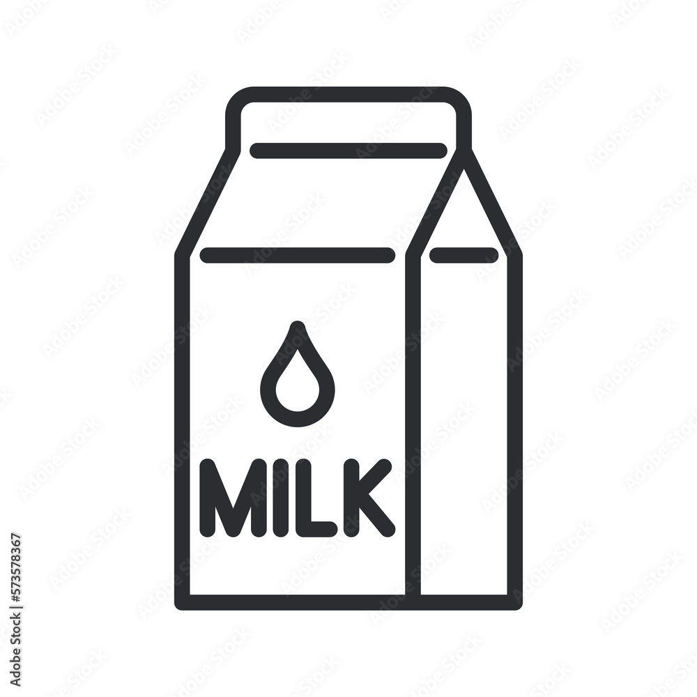 Milk pack line icon. Milk drink concept outline illustration. Milk pack line icon. Milk drink concept outline illustration.