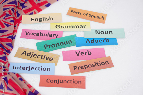 Obraz na plátně Word cards with text for teaching