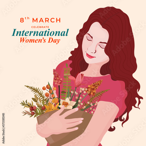 Happy International women's day creative banner design
